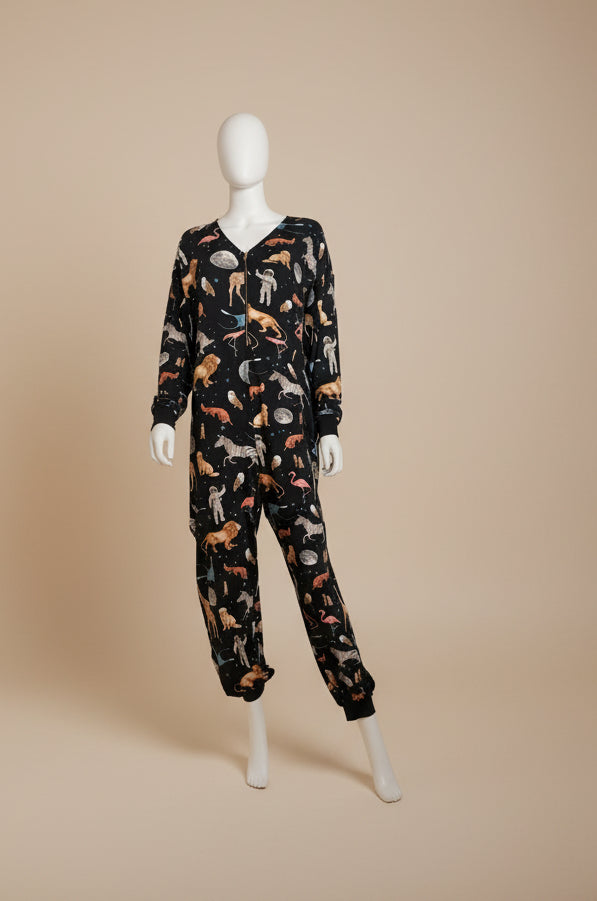 The Moonsuit, celestial animal print