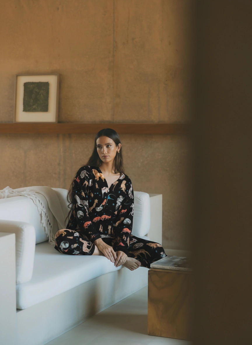 The Moonsuit, celestial animal print