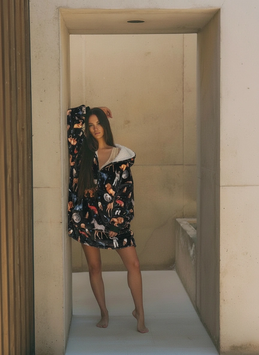 black wearable blanket front