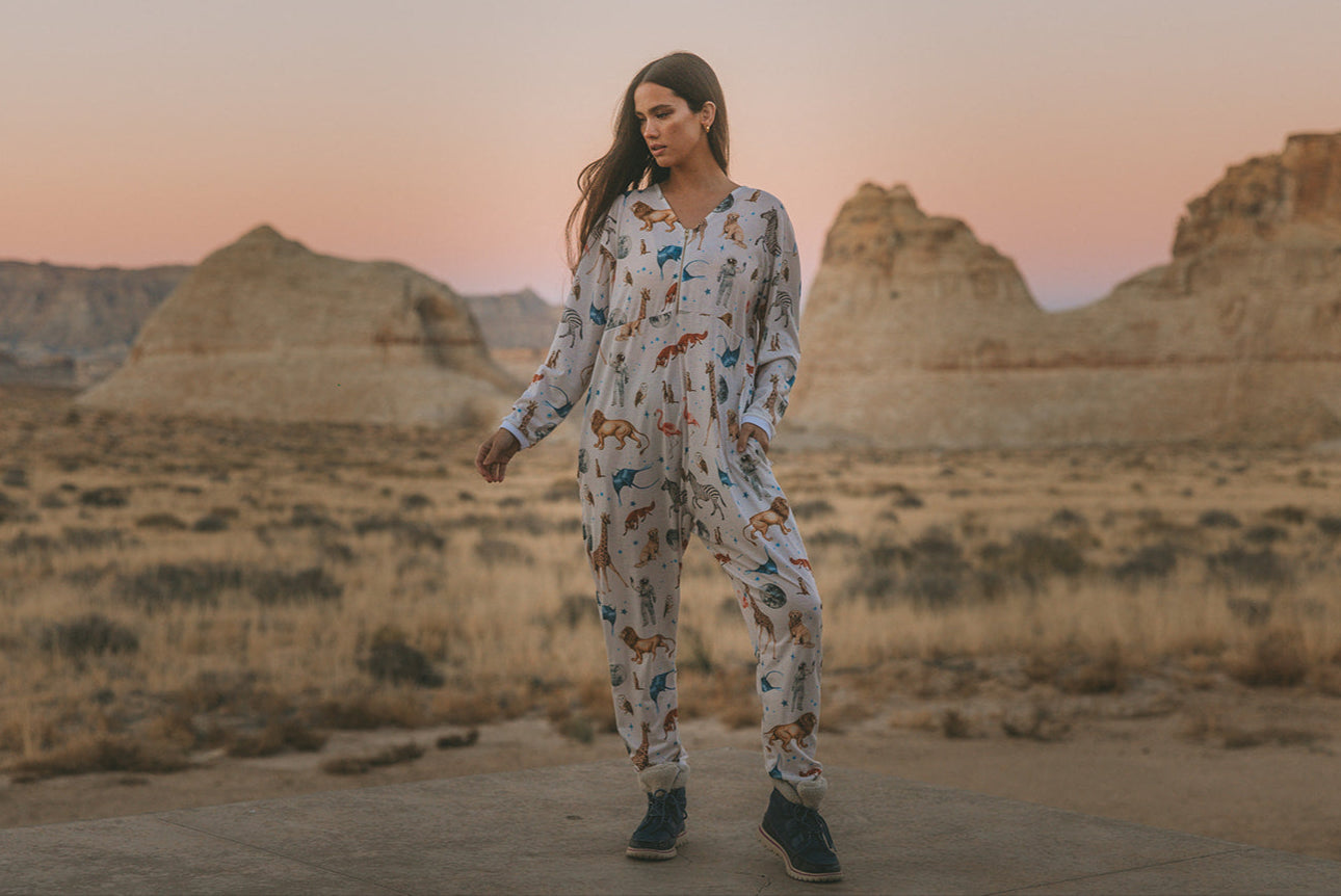 The Moonsuit, celestial animal print